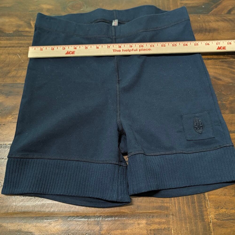 FP Movement Free People Free Throw Ribbed Trim Biker Shorts Navy Blue L